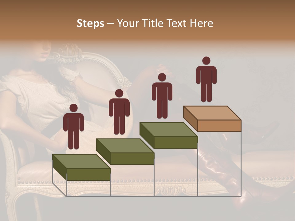 Fashion Model Sitting PowerPoint Template