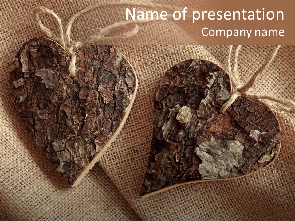 Wooden Hearts PowerPoint Template