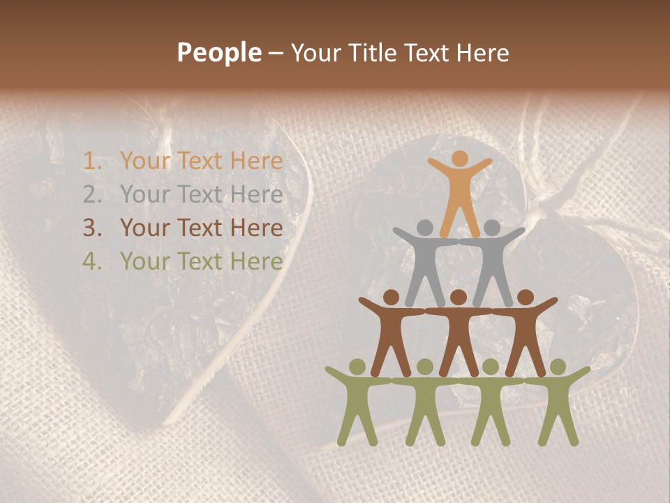 Wooden Hearts PowerPoint Template