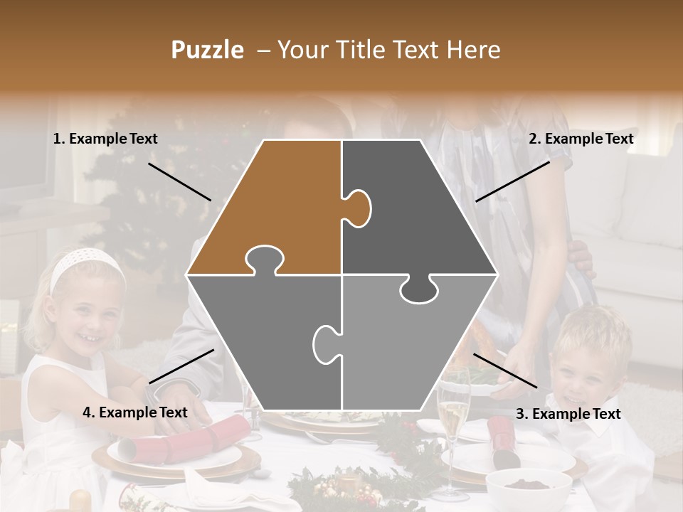 Family Celebrating Christmas PowerPoint Template