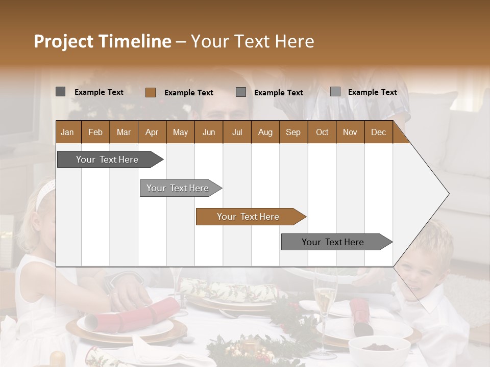 Family Celebrating Christmas PowerPoint Template