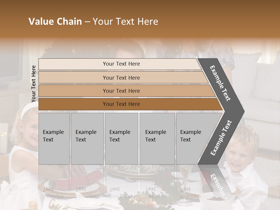 Family Celebrating Christmas PowerPoint Template