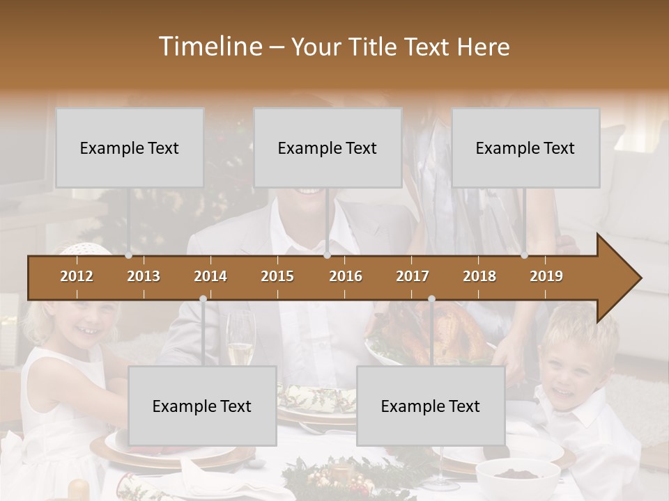 Family Celebrating Christmas PowerPoint Template