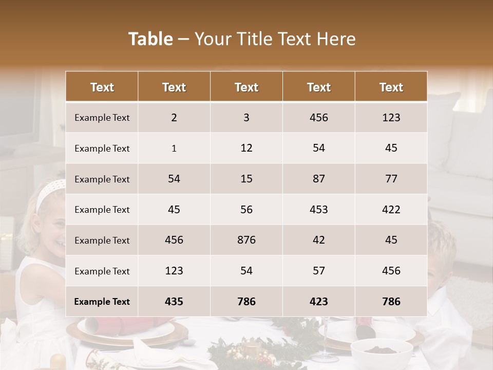 Family Celebrating Christmas PowerPoint Template