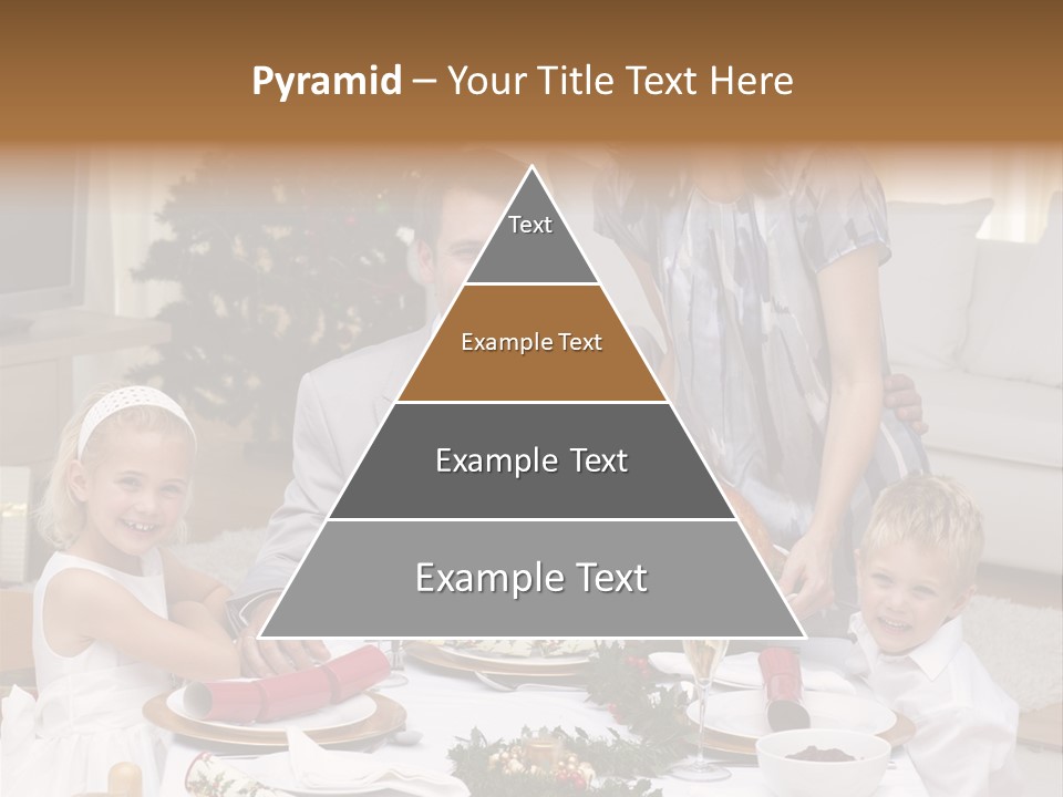 Family Celebrating Christmas PowerPoint Template