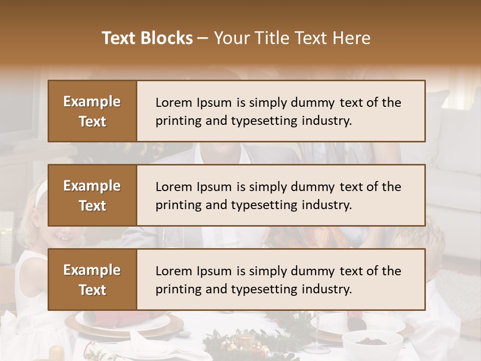 Family Celebrating Christmas PowerPoint Template