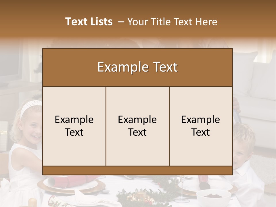 Family Celebrating Christmas PowerPoint Template