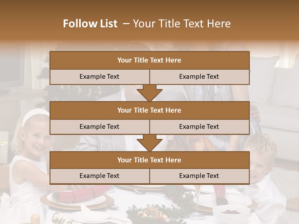 Family Celebrating Christmas PowerPoint Template