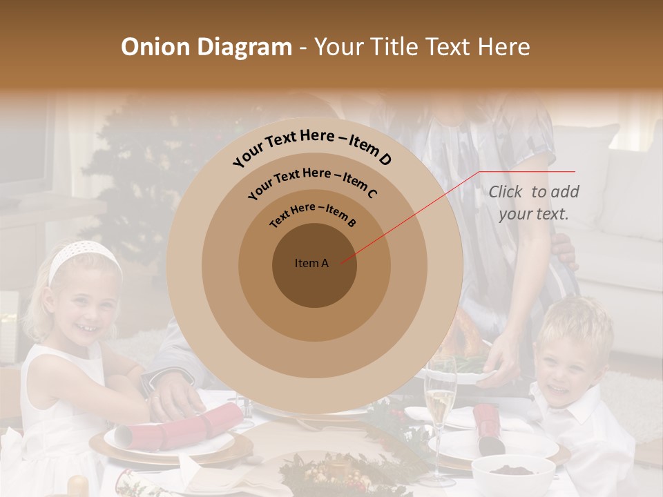 Family Celebrating Christmas PowerPoint Template