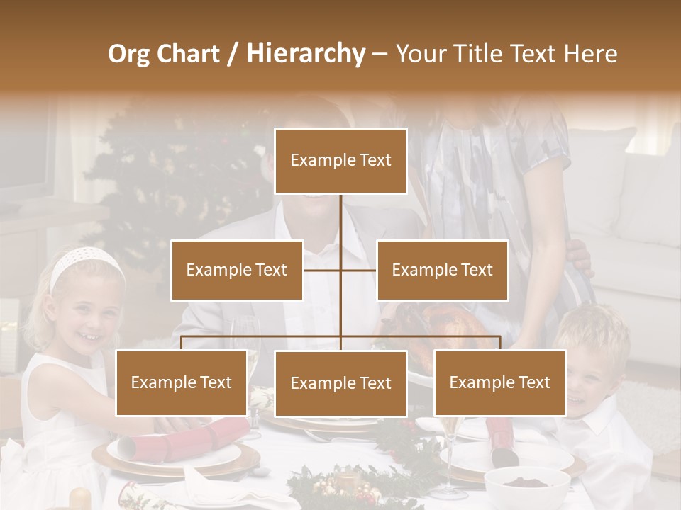 Family Celebrating Christmas PowerPoint Template