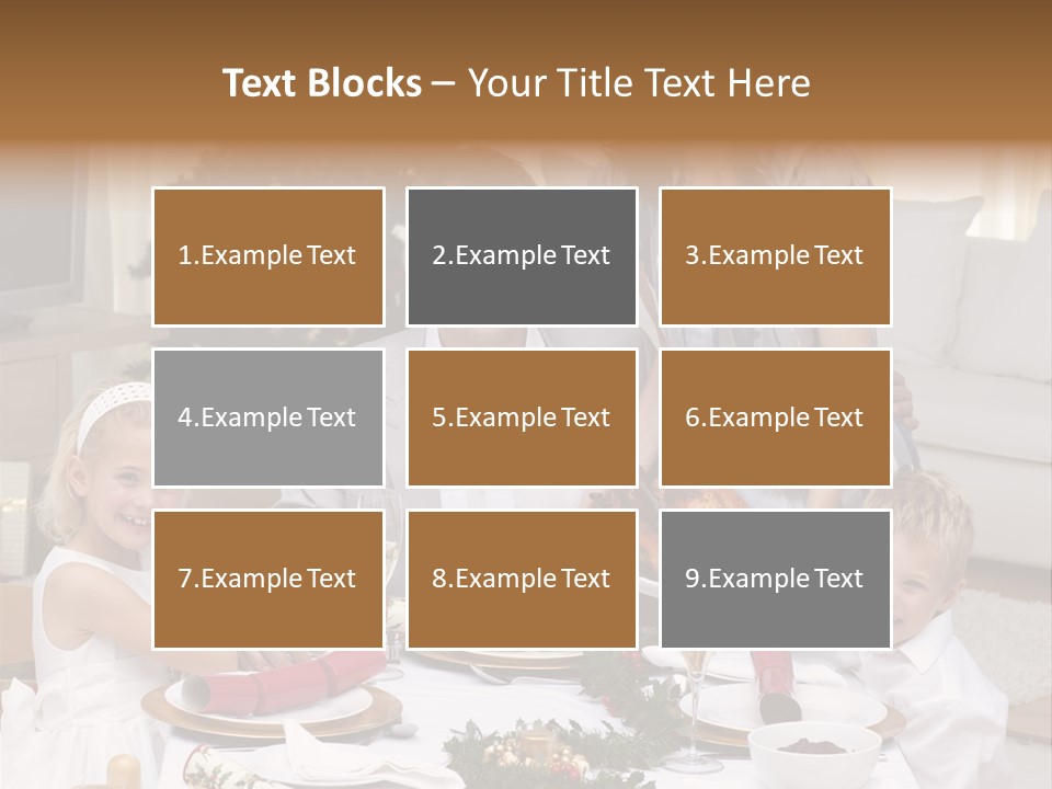 Family Celebrating Christmas PowerPoint Template