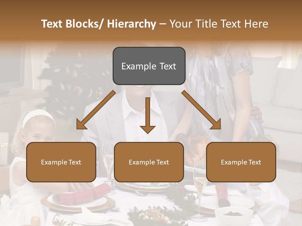 Family Celebrating Christmas PowerPoint Template