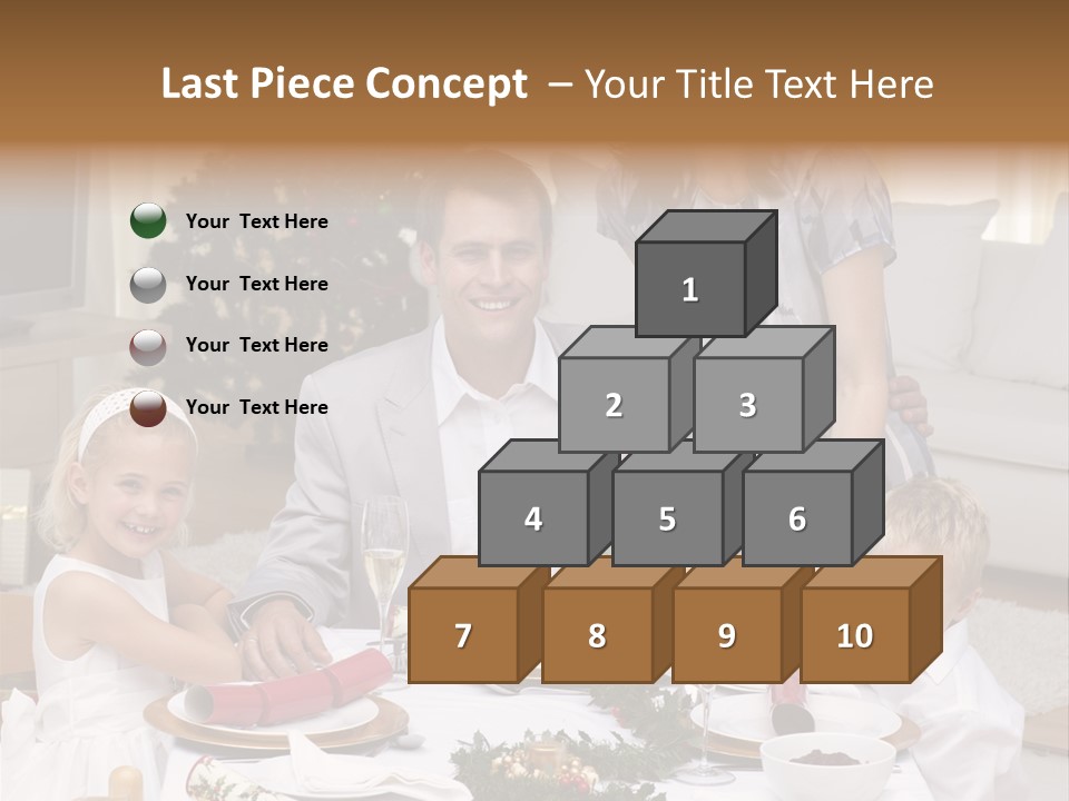 Family Celebrating Christmas PowerPoint Template