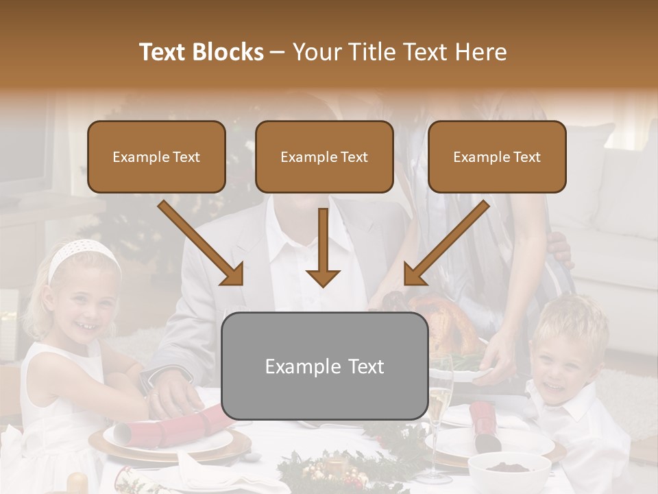 Family Celebrating Christmas PowerPoint Template