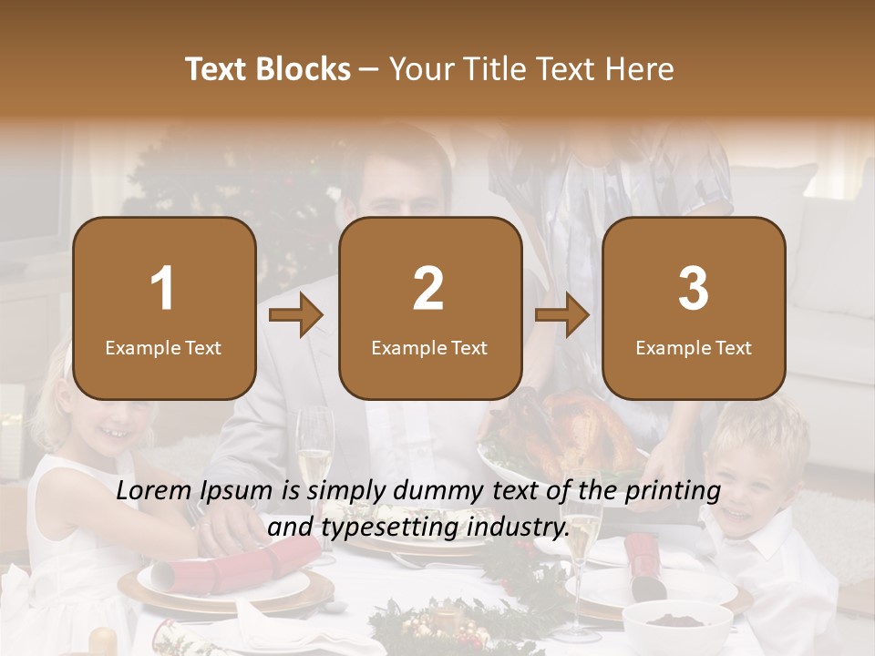 Family Celebrating Christmas PowerPoint Template