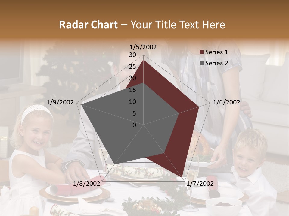 Family Celebrating Christmas PowerPoint Template