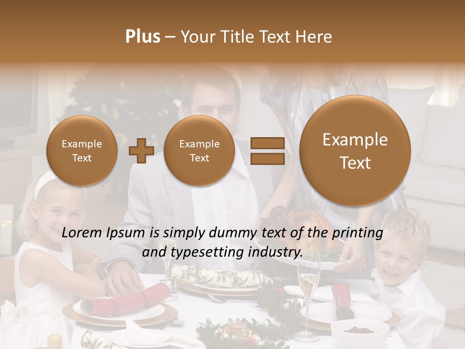 Family Celebrating Christmas PowerPoint Template