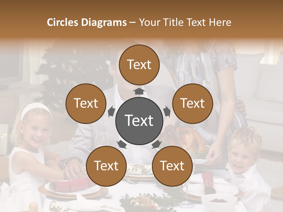 Family Celebrating Christmas PowerPoint Template