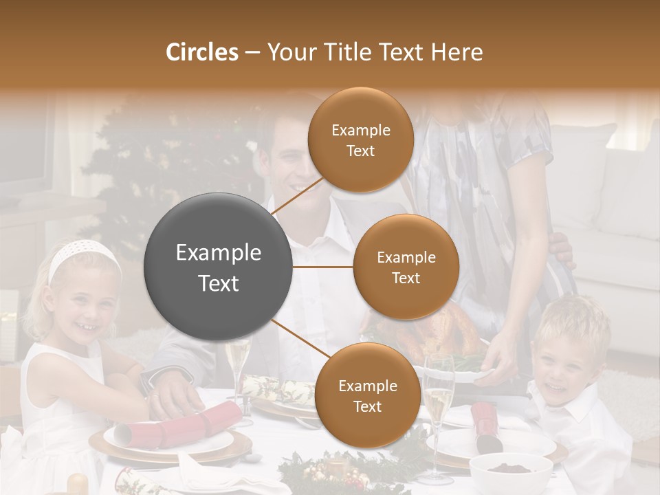 Family Celebrating Christmas PowerPoint Template