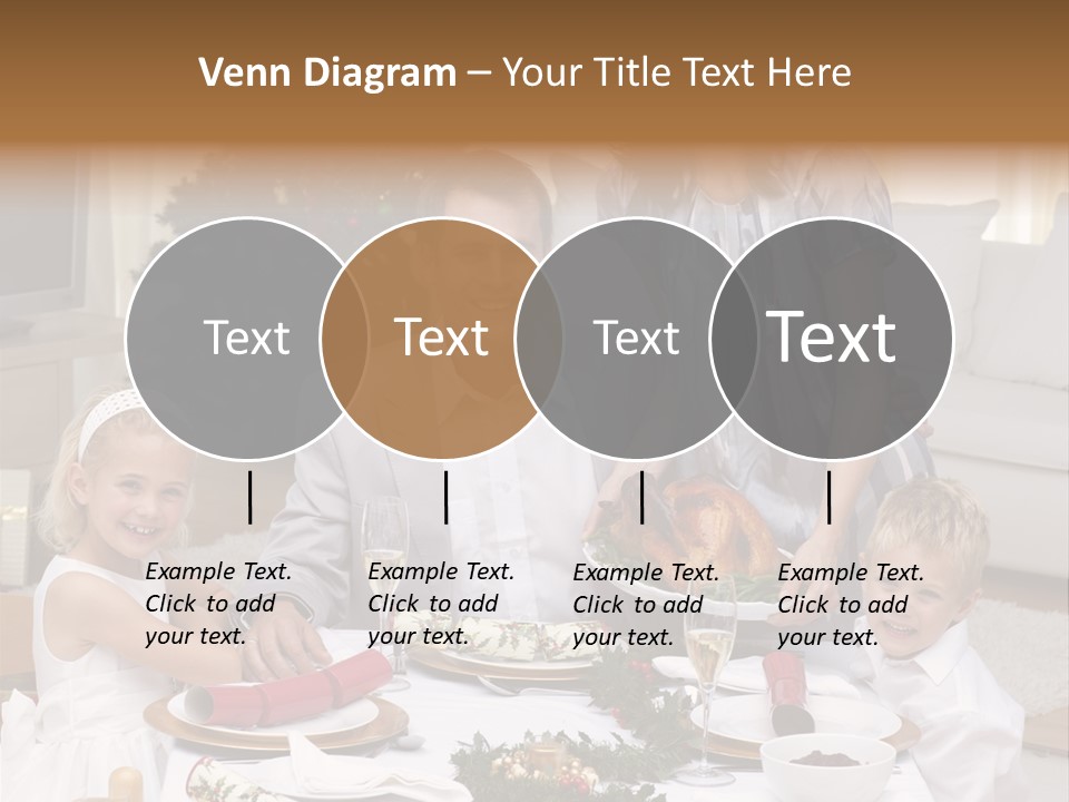 Family Celebrating Christmas PowerPoint Template