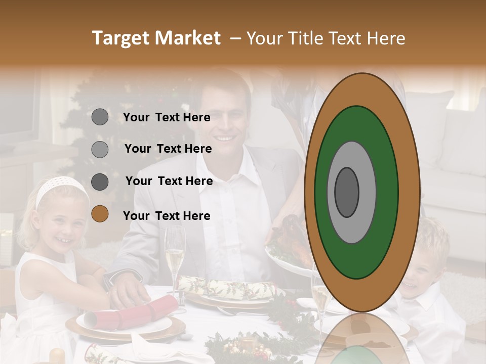 Family Celebrating Christmas PowerPoint Template