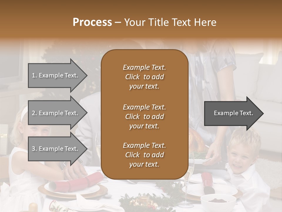 Family Celebrating Christmas PowerPoint Template