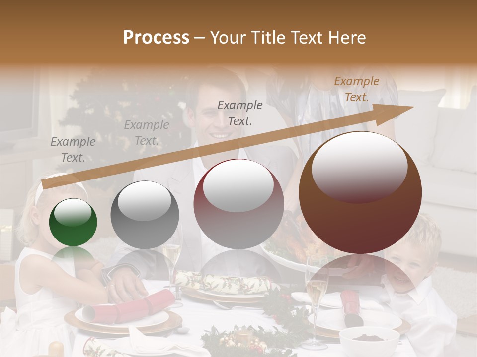 Family Celebrating Christmas PowerPoint Template