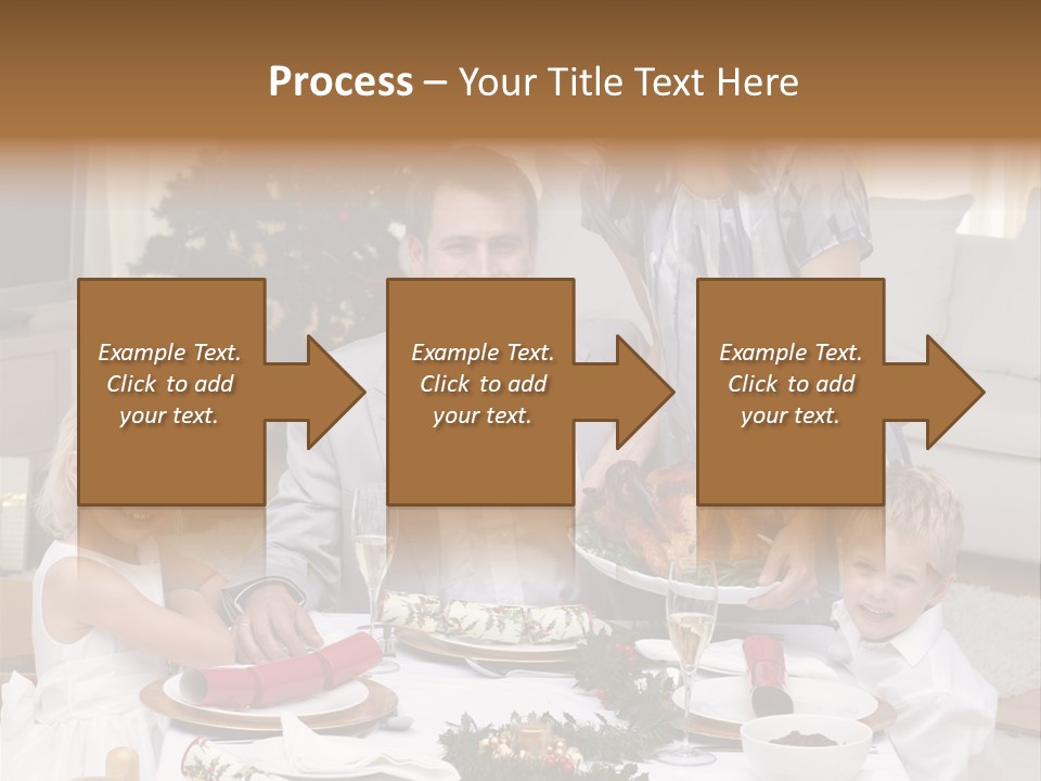 Family Celebrating Christmas PowerPoint Template