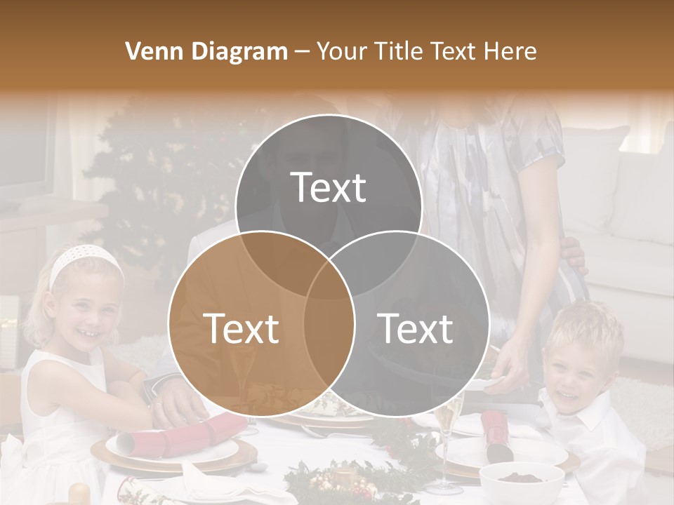 Family Celebrating Christmas PowerPoint Template