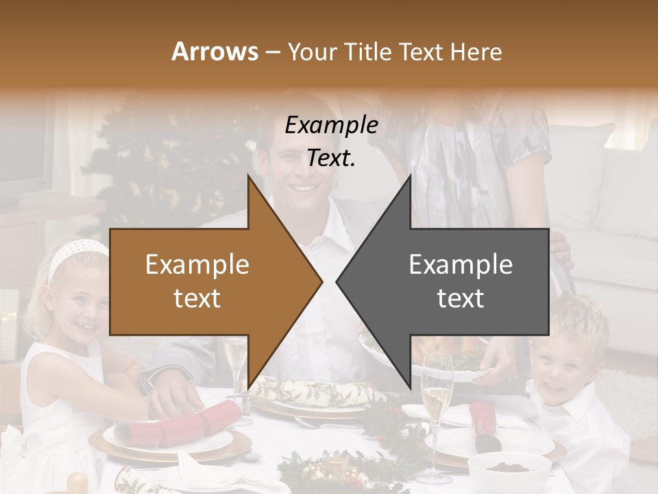 Family Celebrating Christmas PowerPoint Template