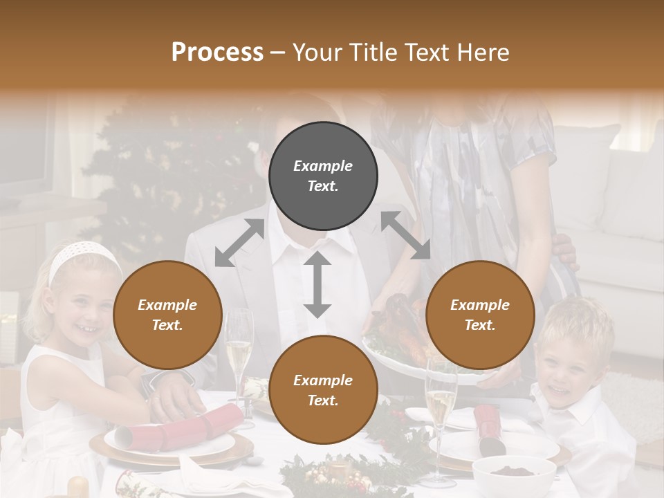 Family Celebrating Christmas PowerPoint Template