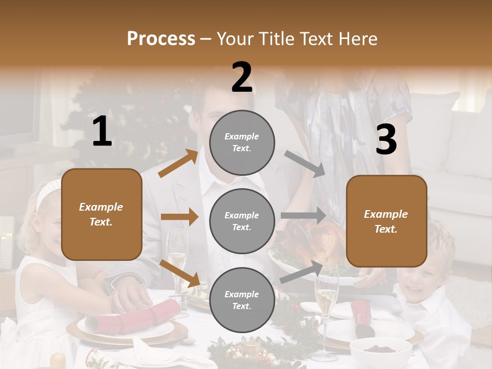 Family Celebrating Christmas PowerPoint Template