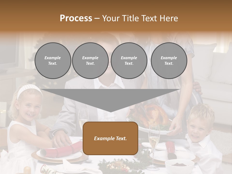 Family Celebrating Christmas PowerPoint Template