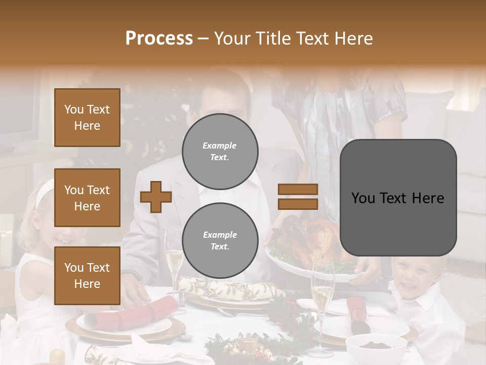 Family Celebrating Christmas PowerPoint Template