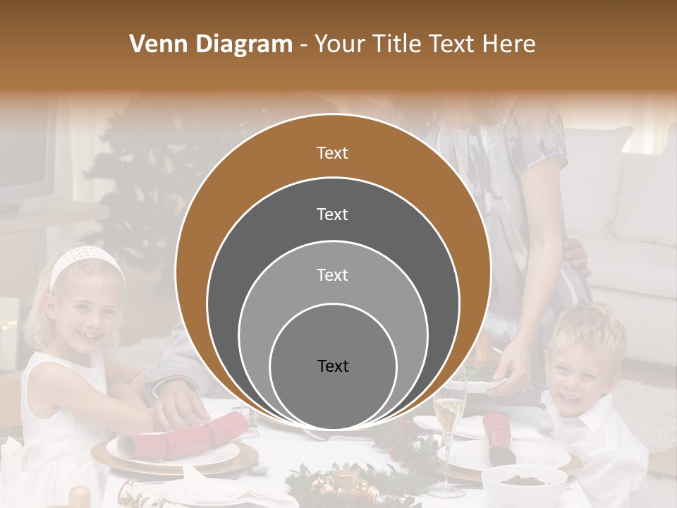 Family Celebrating Christmas PowerPoint Template