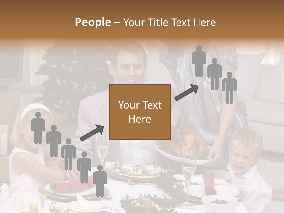 Family Celebrating Christmas PowerPoint Template