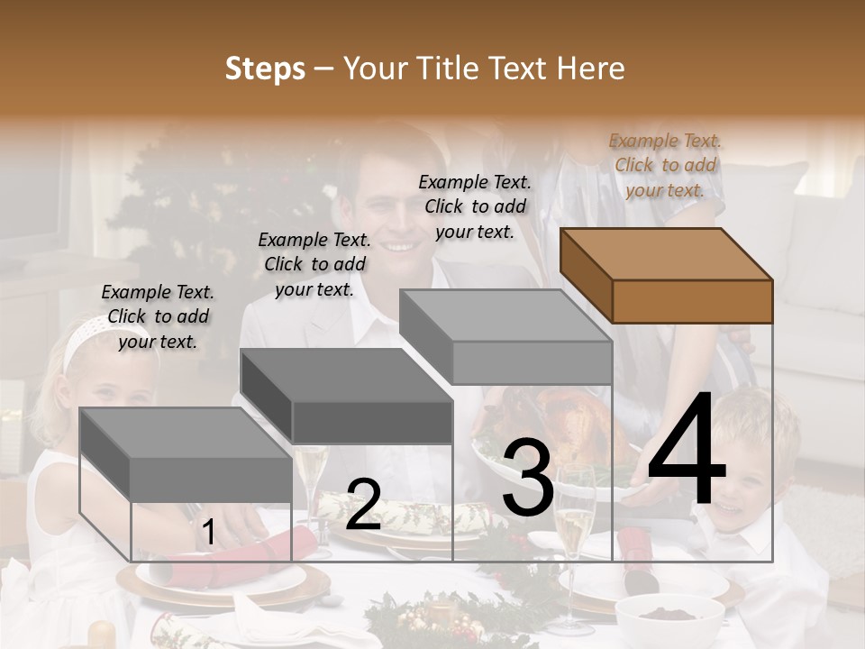 Family Celebrating Christmas PowerPoint Template