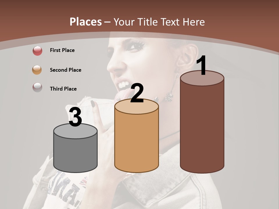 Beautiful Punk Girl PowerPoint Template