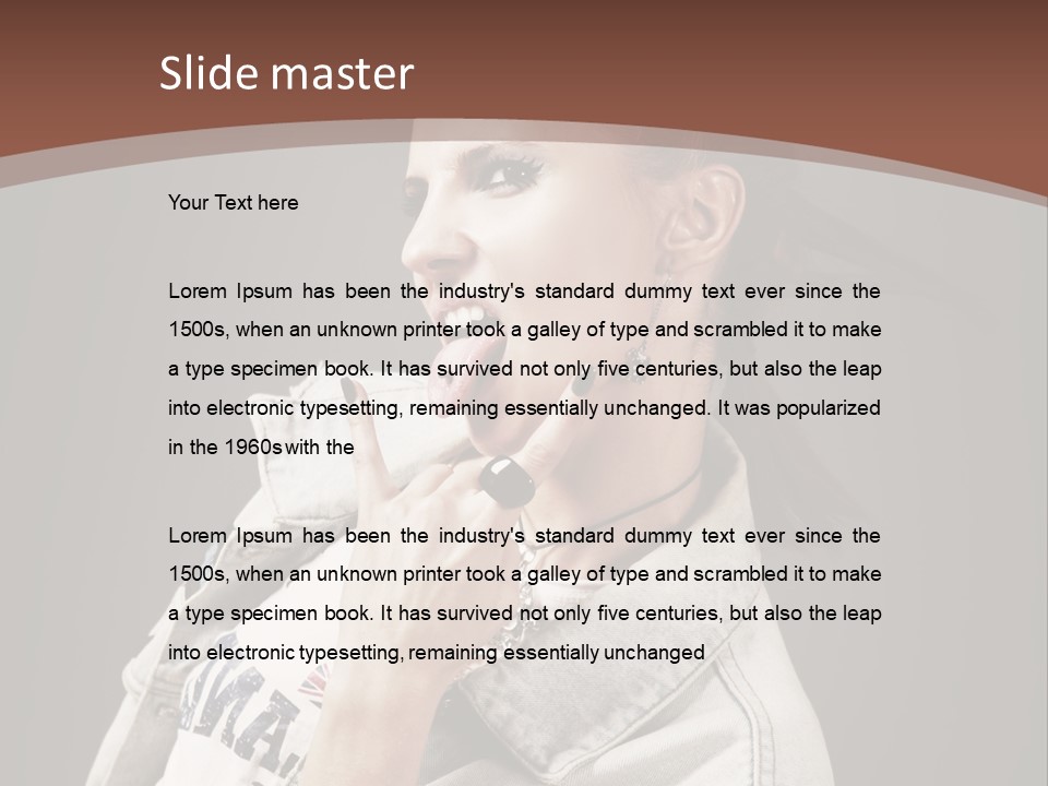 Beautiful Punk Girl PowerPoint Template