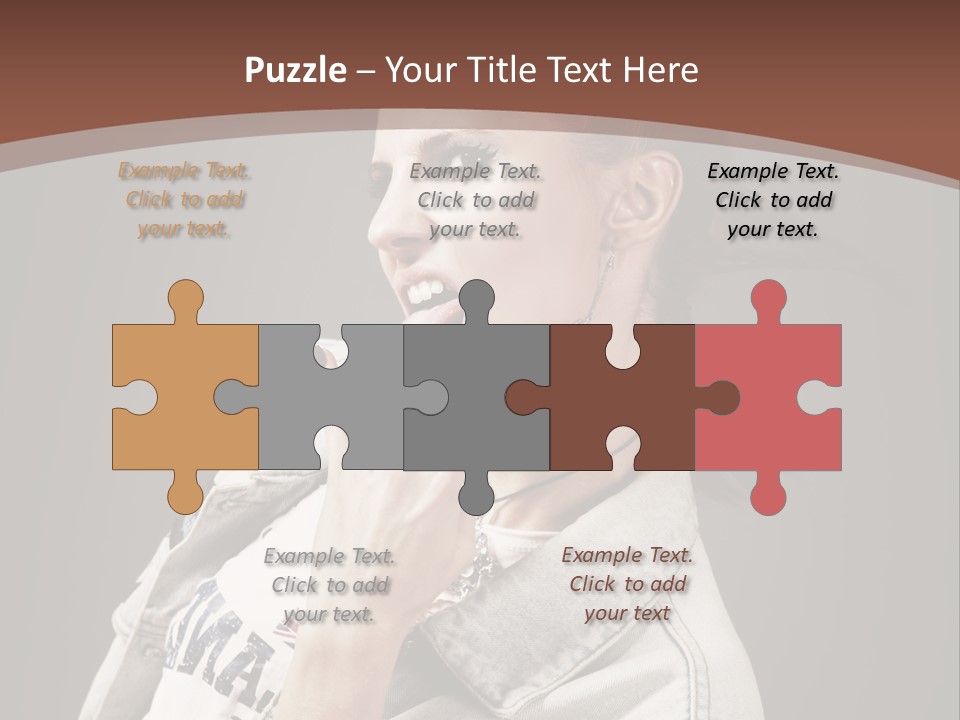 Beautiful Punk Girl PowerPoint Template