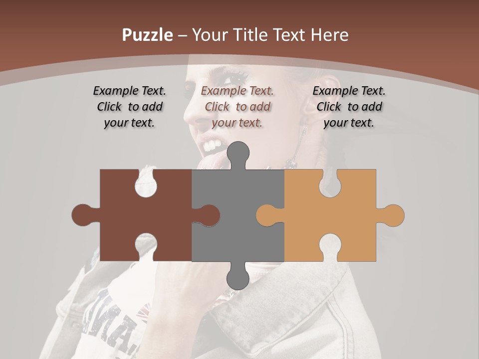 Beautiful Punk Girl PowerPoint Template