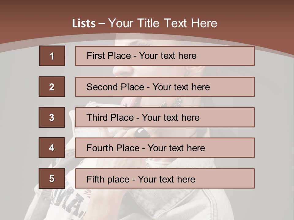 Beautiful Punk Girl PowerPoint Template