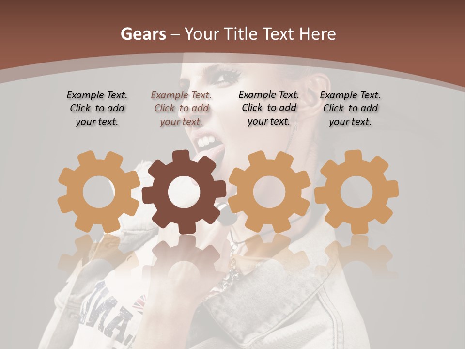 Beautiful Punk Girl PowerPoint Template