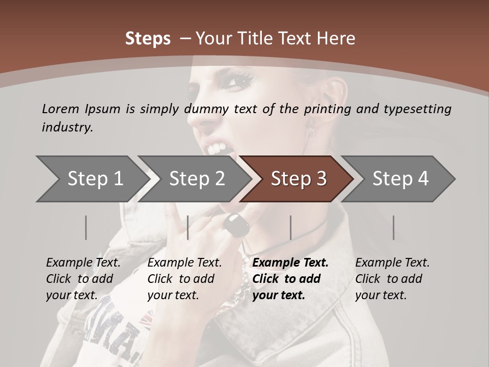 Beautiful Punk Girl PowerPoint Template