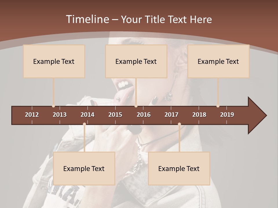 Beautiful Punk Girl PowerPoint Template