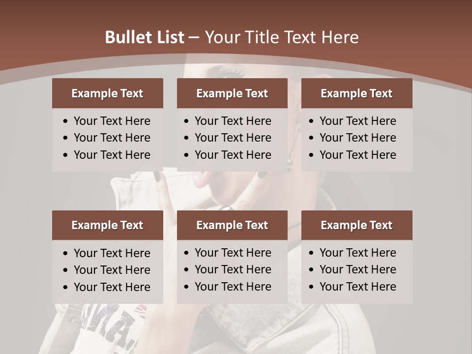 Beautiful Punk Girl PowerPoint Template