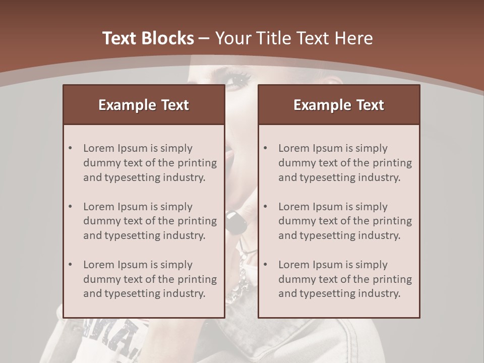 Beautiful Punk Girl PowerPoint Template