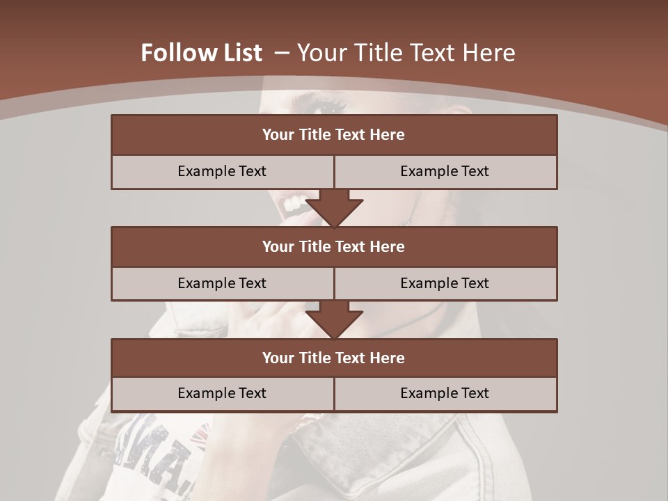 Beautiful Punk Girl PowerPoint Template