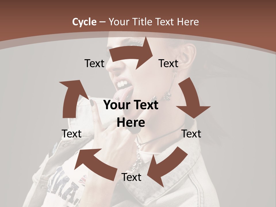 Beautiful Punk Girl PowerPoint Template