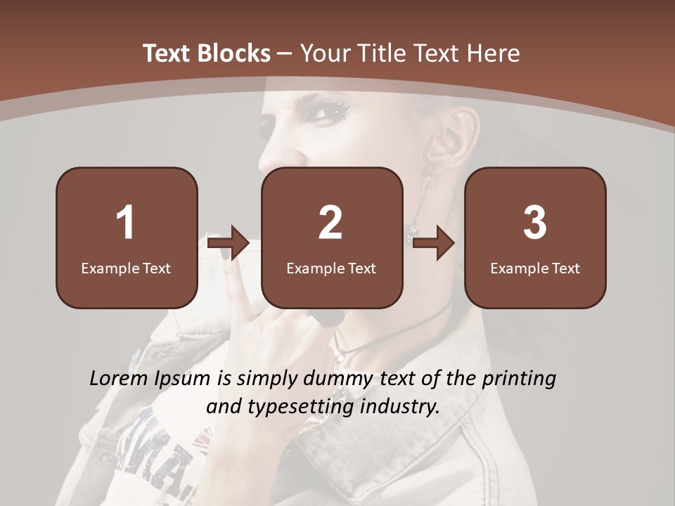 Beautiful Punk Girl PowerPoint Template